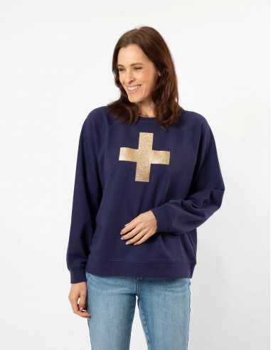 STELLA & GEMMA EVERYDAY SWEATER NAVY & GOLD france