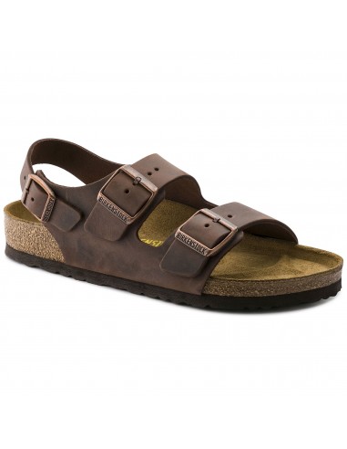 BIRKENSTOCK MILANO HABANA OILED LEATHER UNISEX basket pas cher