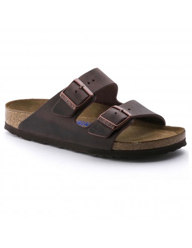 BIRKENSTOCK ARIZONA SOFT FOOTBED HABANA OILED LEATHER UNISEX pas cher 