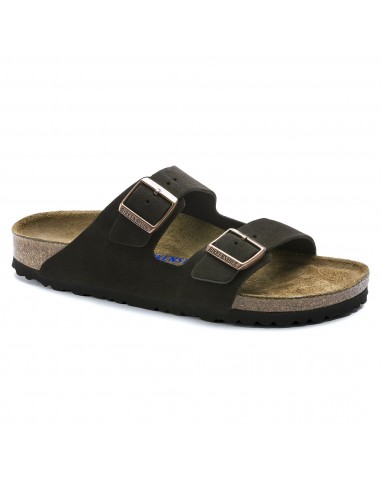 BIRKENSTOCK ARIZONA SOFT FOOTBED MOCHA SUEDE LEATHER UNISEX en linge