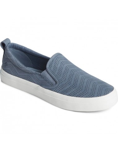 SPERRY CREST TWIN GORE PERFORATED LEATHER SLIP ON SNEAKER WOMEN'S - FINAL SALE! en stock